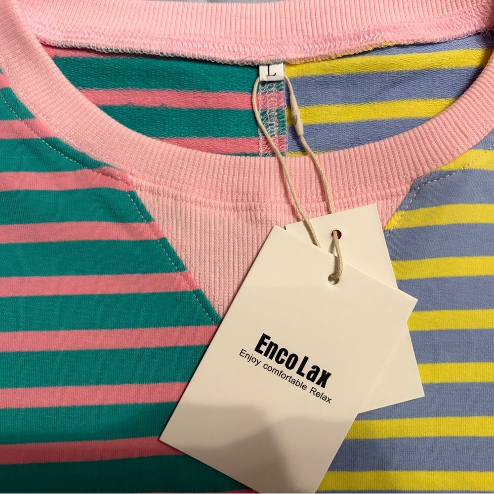 Colorful Striped Sweatshirt - Picture 2 of 4